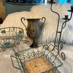 Sage Green Antiqued 4 piece set